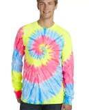 Port & Co PC147LS mpany   Tie-Dye Long Sleeve Tee Neon Rainbow