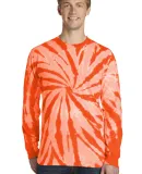 Port & Co PC147LS mpany   Tie-Dye Long Sleeve Tee Orange