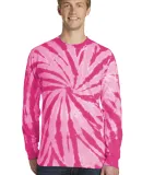 Port & Co PC147LS mpany   Tie-Dye Long Sleeve Tee Pink