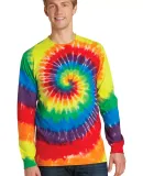 Port & Co PC147LS mpany   Tie-Dye Long Sleeve Tee Rainbow