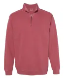 Comfort Colors Quarter Zip 1580 Sweatshirt Crimson