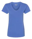 Comfort Colors 3199 Women's V-Neck Tee Flo Blue