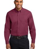 Port Authority TLS608    Tall Long Sleeve Easy Car in Burgundy