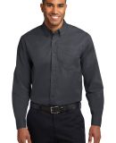 Port Authority TLS608    Tall Long Sleeve Easy Car in Cl navy/lt stn