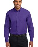 Port Authority TLS608    Tall Long Sleeve Easy Car in Purple/lt stn