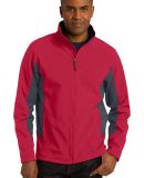 Port Authority J318    Core Colorblock Soft Shell  in Rich rd/bat gy