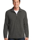 Port Authority F234    Heather Microfleece 1/2-Zip in Black char hea