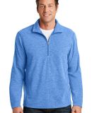 Port Authority F234    Heather Microfleece 1/2-Zip in Light royal he