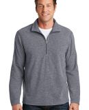 Port Authority F234    Heather Microfleece 1/2-Zip in True navy hthr