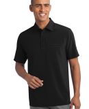 Port Authority S650    Ultra Stretch Pocket Polo in Black