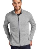 Port Authority F232    Sweater Fleece Jacket in Grey hthr