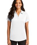 Port Authority L569    Ladies Diamond Jacquard Pol in White