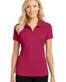 Port Authority L580    Ladies Pinpoint Mesh Zip Po in Dark fuchsia