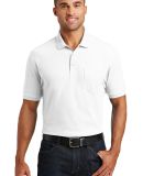 Port Authority K100P    Core Classic Pique Pocket  in White