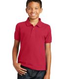 Port Authority Y100    Youth Core Classic Pique Po in Rich red