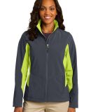 Port Authority L318    Ladies Core Colorblock Soft in Bat gry/ch grn