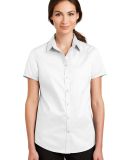 Port Authority L664    Ladies Short Sleeve SuperPr in White