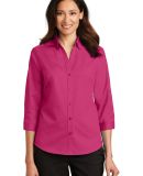 Port Authority L665    Ladies 3/4-Sleeve SuperPro  in Pink azalea