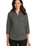 Port Authority L665    Ladies 3/4-Sleeve SuperPro  in Sterling grey