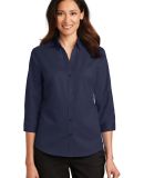 Port Authority L665    Ladies 3/4-Sleeve SuperPro  in True navy