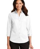 Port Authority L665    Ladies 3/4-Sleeve SuperPro  in White