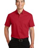 Port Authority S664    Short Sleeve SuperPro   Twi in Rich red