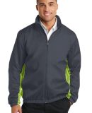 Port Authority J330    Core Colorblock Wind Jacket in Batl gry/chgrn