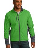 Port Authority J319    Vertical Soft Shell Jacket in Grn grs/mag gy