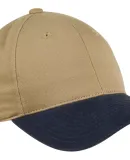 Port Authority C815    Two-Tone Brushed Twill Cap Khaki/Navy