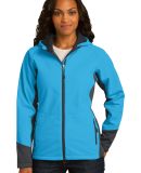 Port Authority L319    Ladies Vertical Hooded Soft in Cyan bl/mag gy