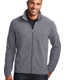 Port Authority F235    Heather Microfleece Full-Zi in True navy hthr