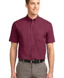 Port Authority TLS508    Tall Short Sleeve Easy Ca in Burgundy