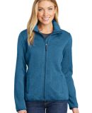 Port Authority L232    Ladies Sweater Fleece Jacke in Med blue hthr