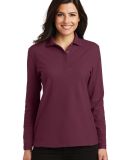 Port Authority L500LS    Ladies Long Sleeve Silk T in Burgundy