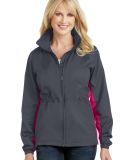 Port Authority L330    Ladies Core Colorblock Wind in Batl gry/dkros