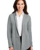 Port Authority L807    Ladies Interlock Cardigan in Med he gy/char