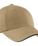 Port Authority C830A    Sandwich Bill Cap with Str in Khaki/ch blue