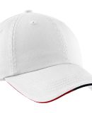 Port Authority C830A    Sandwich Bill Cap with Str in White/cl ny/rd