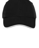 Port Authority C830A    Sandwich Bill Cap with Str in Black/white