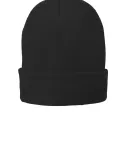 Port & Company CP90L Fleece-Lined Knit Cap in Black