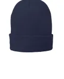 Port & Company CP90L Fleece-Lined Knit Cap in Navy