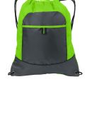 Port Authority BG611    Pocket Cinch Pack in Lime/dp smoke