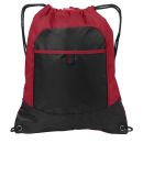 Port Authority BG611    Pocket Cinch Pack in Tr red/black