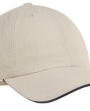 Port Authority C852    Sandwich Bill Cap in Beige/navy