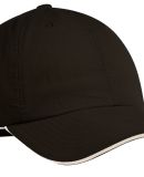 Port Authority C852    Sandwich Bill Cap in Black/beige