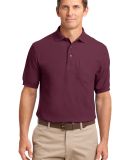 Port Authority TLK500P    Tall Silk Touch Polo wit in Burgundy