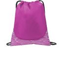 Port Authority BG612    Patterned Cinch Pack Zebra Pink/Wht