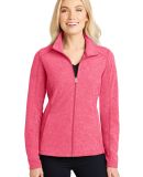 Port Authority L235    Ladies Heather Microfleece  in Pink rasp hthr