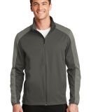 Port Authority J718    Active Colorblock Soft Shel in Grey stl/rg gy