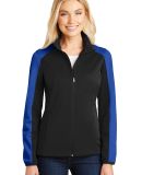 Port Authority L718    Ladies Active Colorblock So in Dp black/tr ry